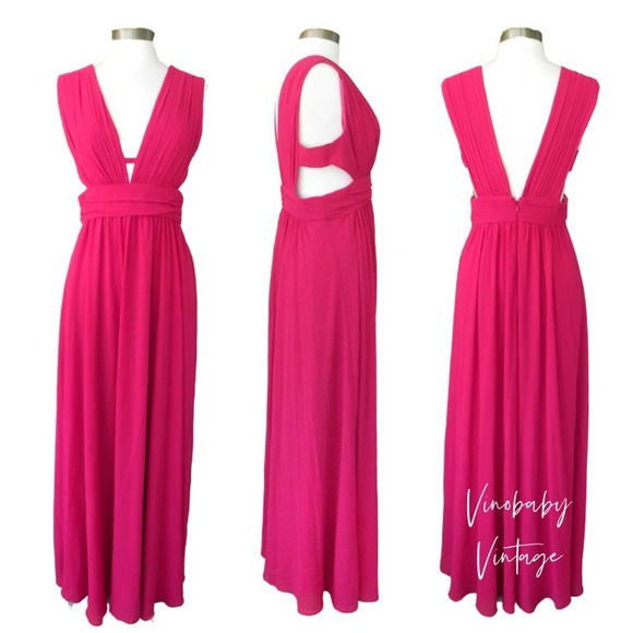 Badgley Mischka Pink Maxi Dress - Picture 1 of 12
